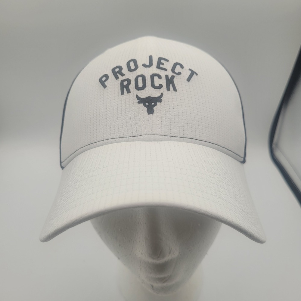 Under Armour Project Rock Men's Trucker Hat Snapback Cap White Black‎ New W/ Tag